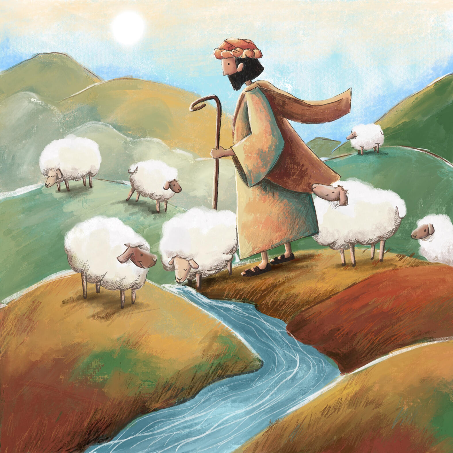 For the Thirsty: (Psalm 23:2-3) He makes me lie down in green pastures; He leads me beside quiet waters. He restores my soul